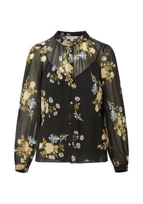 Veronica Beard Ashlynn floral-print blouse - Black