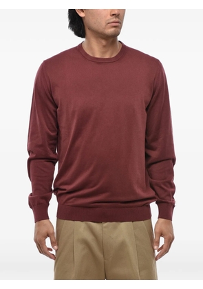 Corneliani crew-neck cotton sweater - Red