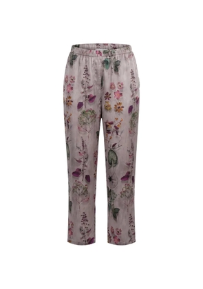Avant Toi floral-print fade-effect trousers - Grey