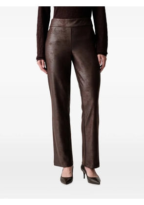 Joseph Ribkoff crackle-effect straight-leg trousers - Brown