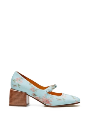LILI CURIA Ginger floral-print pumps - Blue