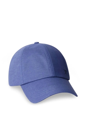 Hackett London logo-embroidered linen baseball cap - Blue