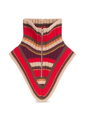 DRIES VAN NOTEN wool zip collar - Red