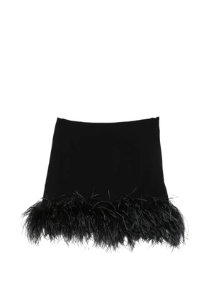 P.A.R.O.S.H. feather-trim mini skirt - Black