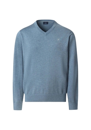Hackett London V-neck embroidered sweater - Blue