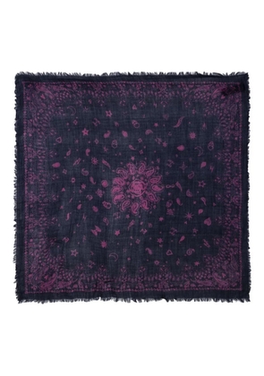 Zadig&Voltaire Nuage fringed printed bandana scarf - Blue