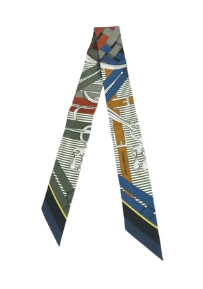 Hermès Pre-Owned 2000-2026 Mors a Jouets Chemise Twilly Silk Scarf scarves - Blue