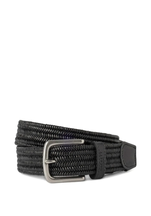 Hackett London braided leather belt - Black