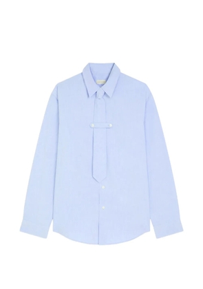 DRIES VAN NOTEN classic cotton shirt with tie - Blue