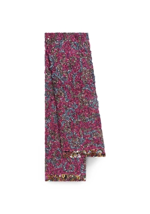 DRIES VAN NOTEN embroidered viscose scarf - Pink