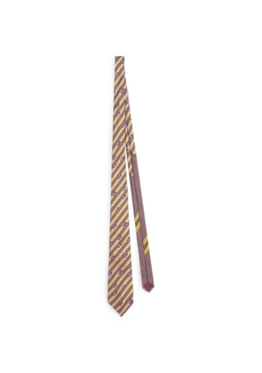 DRIES VAN NOTEN printed silk tie - Yellow
