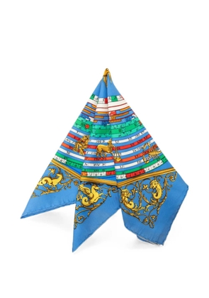 Hermès Pre-Owned 20th Century Astrologie Dies et Hore Silk handkerchief - Blue