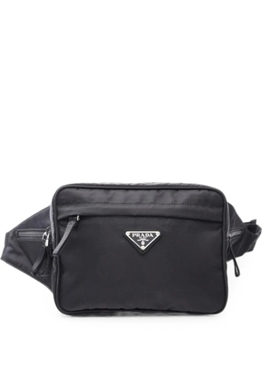 Prada Pre-Owned 2010s logo-plaque belt bag - Black