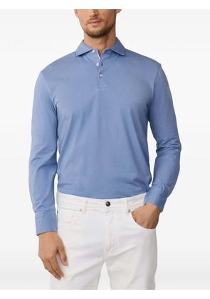 Hackett London long-sleeve jersey polo shirt - Blue