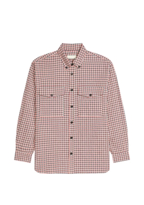 DRIES VAN NOTEN loose flannel shirt - Neutrals