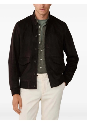 Hackett London buttoned suede jacket - Brown