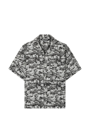 Palm Angels Palm Waves linen bowling shirt - Black