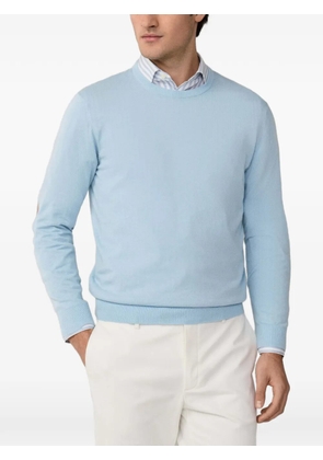 Hackett London elbow-patch crew-neck sweater - Blue
