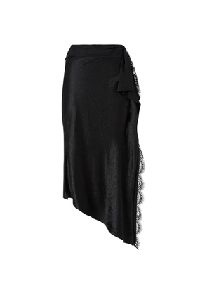 PINKO lace-trim asymmetric skirt - Black