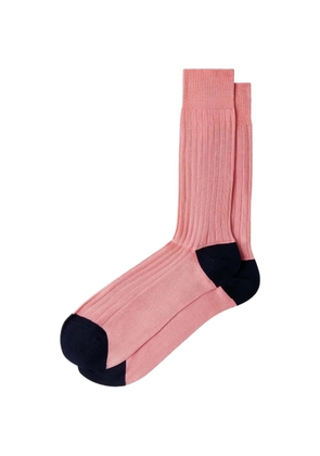 Hackett London ribbed contrast-panel socks - Orange
