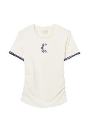 Claudie Pierlot Draped short sleeve T-shirt - Neutrals
