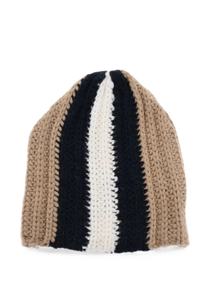 DSQUARED2 striped-pattern beanie hat - Neutrals