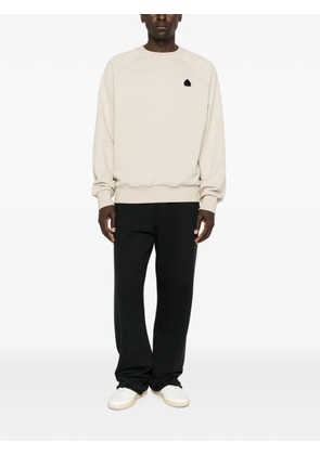 Moose Knuckles Yul logo-patch raglan-sleeve sweatshirt - Neutrals