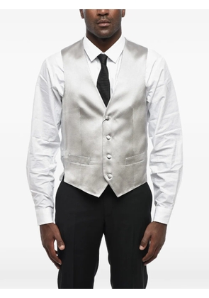 Corneliani V-neck silk waistcoat - Silver