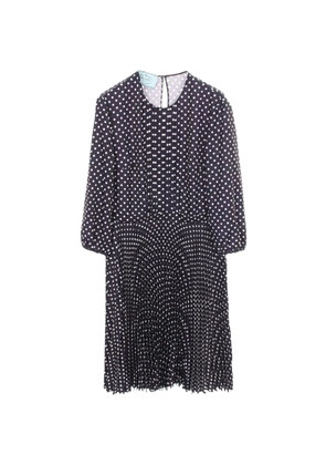 Prada Pre-Owned 2000s pleated polka-dot midi dress - Blue
