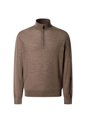 Hackett London quarter-zip wool sweater - Brown