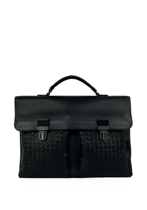 Bottega Veneta Pre-Owned 2012-2026 Intrecciato Trimmed Nappa business bag - Black