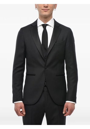 Corneliani three-piece jacquard suit - Black