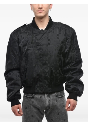 Off-White Arrows-jacquard bomber jacket - Black