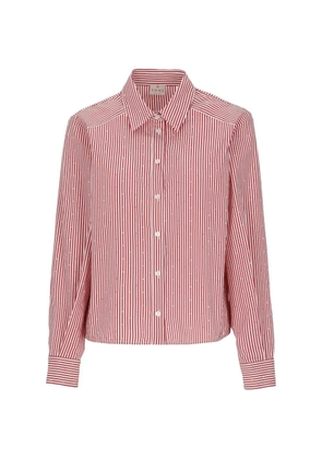 EMME crystal-embellished striped shirt - Red