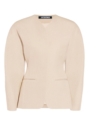 Jacquemus The Ovalo fitted jacket - Neutrals