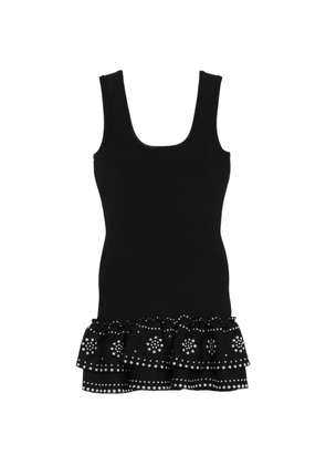 SANDRO stud-embellished ruffled dress - Black