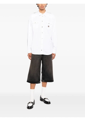 Htc Los Angeles embellished western-yoke shirt - White