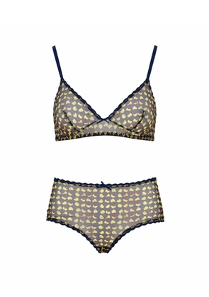Laura Urbinati geeometric-printed tulle briefs - Blue