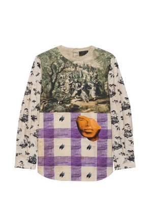Prada printed cotton shirt - Neutrals