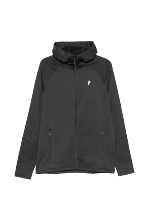 Peak Performance logo-print hooded jacket - Black