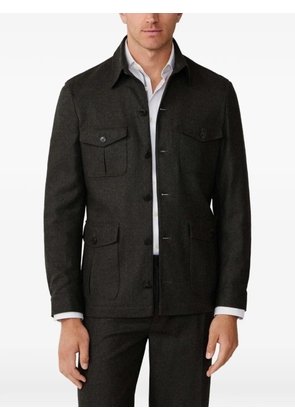 Hackett London herringbone-pattern jacket - Green