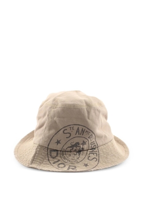 Christian Dior Pre-Owned 2010s logo-print bucket hat - Neutrals