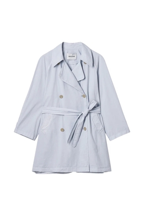 Low Classic double-breasted belted coat - Blue