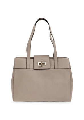 Furla Amelia large leather tote bag - Neutrals