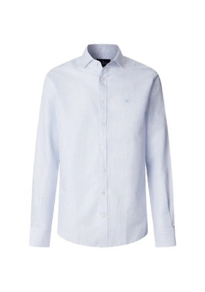 Hackett London Bengal-stripe linen-blend shirt - Blue