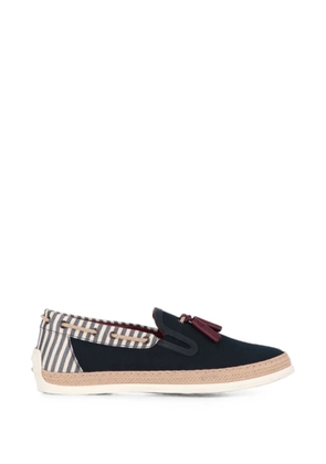 Tod's tassel-detail striped loafers - Blue