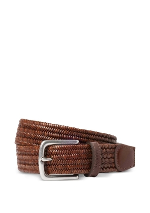 Hackett London braided leather belt - Brown