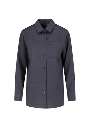'S Max Mara button-up chest-pocket shirt - Grey