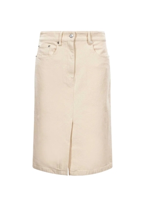 A.P.C. denim split skirt - Neutrals