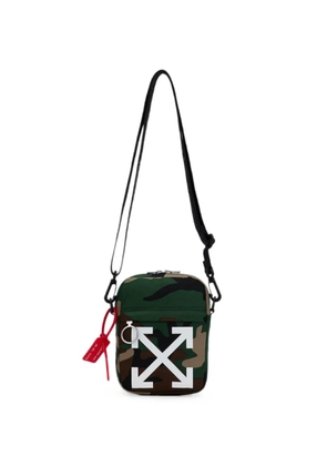 Off-White Arrows camouflage messenger bag - Green